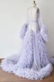 Maternity Robes Boutique Occasion Dresses Women Long Tulle Bathrobe Dress Photo Shoot Birthday Party Bridal Fluffy Evening Sleepwear Custom Made Gown