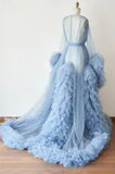 Maternity Robes Boutique Occasion Dresses Women Long Tulle Bathrobe Dress Photo Shoot Birthday Party Bridal Fluffy Evening Sleepwear Custom Made Gown