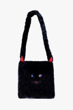 themeisles Y2K Weirdcore Aesthetic Bag Black Fluffy Little Demon