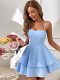 themeisles Spring and Summer Models Fresh Wind Explosion Sleeveless Backless Bow Tie Short Dress Sexy Halter Dress Solid Color A-line Dress