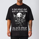 themeisles In Your Darkest Hour When The Demons Come Men's Short Sleeve T-shirt