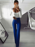 themeisles Women's Casual / Sporty Athleisure Flare Chinos Bell Bottom Wide Leg Full Length Pants Weekend Yoga Stretchy Plain Comfort Mid Waist Slim White Black Blue Wine Coffee S M L XL