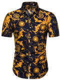 themeisles Men's Printed Shirt Short Sleeve Shirt Summer Casual Short Sleeve M L XL 2XL 3XL 4XL 5XL