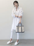 themeisles Office Long Sleeves Solid Color Lapel Blouses Shirt Dress