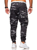 themeisles Men's Cargo Pants Sweatpants Joggers Trousers Jogging Pants Drawstring Elastic Waist Multi Pocket Camouflage Sports Outdoor Casual Black Camouflage Green Micro-elastic