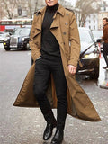 themeisles Men's Medium Length Casual Fashionable Trench Coat