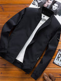 themeisles Men's Jacket Spring and Autumn Models Slim Type Solid Color Coat Men's Youth Big Size Jacket Men's Clothing