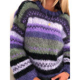 themeisles Rainbow Casual Warm Sweater Women