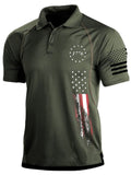 themeisles Men's Polo Shirt Golf Shirt Star Turndown Black White Army Green Navy Blue Dark Green 3D Print Street Daily Short Sleeve 3D Button-Down Clothing Apparel Fashion Casual Comfortable