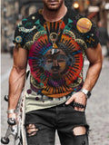 themeisles Fashion Trend Abstract Art 3D Digital Print Men's Street Funny T-shirt Top