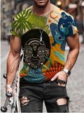 themeisles Fashion Trend Abstract Art 3D Digital Print Men's Street Funny T-shirt Top