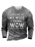 themeisles WOW Men's Cotton Trend Loose Bottoming Shirt