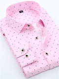 themeisles Men's Button Up Shirt Dress Shirt Collared Shirt White Pink Blue Long Sleeve Graphic Prints Wedding Party Clothing Apparel