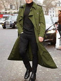 themeisles Men's Medium Length Casual Fashionable Trench Coat