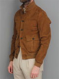 themeisles Solid Color Fashionable Men's Jacket Coat