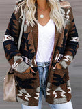 themeisles Printed Fringed Fashionable Casual Cardigan Coat