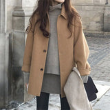 themeisles Wool Long Thick Popular Woolen Coat Women