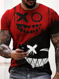 themeisles Colorful Quirky Little Devil Emoji Print Men's Street Hip-hop Style Short-sleeved 3D T-shirt Top