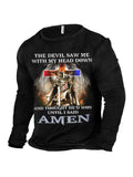 themeisles AMEN Cotton Loose Printed Pullover T-shirt