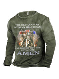 themeisles AMEN Cotton Loose Printed Pullover T-shirt