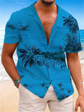 themeisles Hawaii Short Sleeve Lapel Shirt Gray Green Blue Yellow S M L XL 2XL 3XL 4XL 5XL