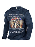 themeisles AMEN Cotton Loose Printed Pullover T-shirt