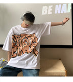 themeisles Aidase  Men T Shirt Graffiti Letter O-neck Male Cotton T-shirt Thin Summer Causal Tshirts Fashion Daily Half Sleeve Loose Tees M-5XL