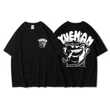 themeisles Cat Cartoon Graphic Men Tshirt Casual Baggy Short Sleeve T-shirt Japanese Style Oversized T Shirt Men's Clothing