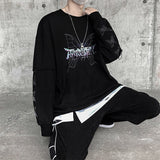 themeisles Dark Style Butterfly Graphic Men's Tshirt Spring New Long Sleeve Male T-shirt Casual Oversize Basic Unisex Clothing