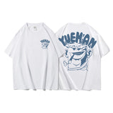 themeisles Cat Cartoon Graphic Men Tshirt Casual Baggy Short Sleeve T-shirt Japanese Style Oversized T Shirt Men's Clothing