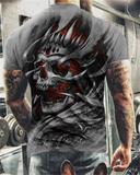 themeisles Aidase  Summer  Skull Printed TShirt For Men Casual Short Sleeve Clothes Streetwear Oversized T-Shirt Hip Hop 3D Printing O-NeckTop Tees