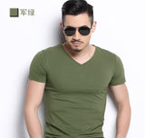 themeisles Aidase  New Men V-neck T Shirt 6 colors Fitness Mens T-shirts V neck Man T-shirt For Male Clothing Tshirts M-4XL Tops o-neck Tees