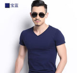 themeisles Aidase  New Men V-neck T Shirt 6 colors Fitness Mens T-shirts V neck Man T-shirt For Male Clothing Tshirts M-4XL Tops o-neck Tees