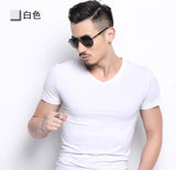 themeisles Aidase  New Men V-neck T Shirt 6 colors Fitness Mens T-shirts V neck Man T-shirt For Male Clothing Tshirts M-4XL Tops o-neck Tees