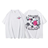 themeisles Cat Cartoon Graphic Men Tshirt Casual Baggy Short Sleeve T-shirt Japanese Style Oversized T Shirt Men's Clothing