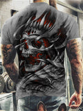 themeisles Fashion New Cool Skull 3D Digital Printing Men's Short-sleeved T-shirt