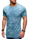 themeisles Men's T-shirt Hip-hop Tie-dye Short-sleeved Summer Round Neck T-shirt