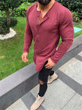 themeisles Men's T Shirt Tee Shirt Long Sleeve Shirt Button Down Collar Casual Long Sleeve Button-Down Clothing Apparel Cotton Fashion Lightweight Muscle Big and Tall