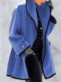 themeisles Women's Fashion Loose Solid Color Coat