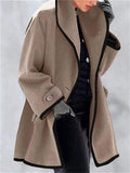 themeisles Women's Fashion Loose Solid Color Coat