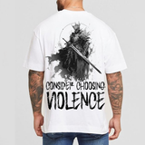 themeisles Consider Choosing Violence Men's Short Sleeve T-shirt