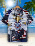 themeisles Men's Summer Short-sleeved Shirt Four-sided Bullet 3D Digital Printing Beach Shirt S,M,L,XL,XXL,3XL,4XL,5XL