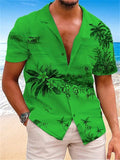 themeisles Hawaii Short Sleeve Lapel Shirt Gray Green Blue Yellow S M L XL 2XL 3XL 4XL 5XL