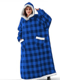 themeisles Oversized Wearable Blanket Flannel Thick Soft Warm Long Hoodie Blanket Big Hooded Sweatshirt Hoodie Blanket for Adults Women Girls Teenagers