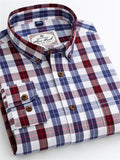 themeisles Men's Dress Shirt Plaid Shirt Button Down Shirt Collared Shirt A B C Long Sleeve Plaid / Check Turndown Spring & Fall Wedding Work Clothing Apparel Button-Down