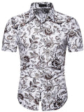 themeisles Men's Printed Shirt Short Sleeve Shirt Summer Casual Short Sleeve M L XL 2XL 3XL 4XL 5XL