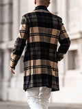 themeisles Men's Fashion Print Casual Coat