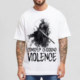 themeisles Consider Choosing Violence Men's Short Sleeve T-shirt