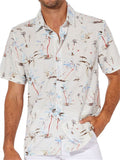 themeisles Hawaii Shirt Casual Floral Print Men's Short Sleeve Printed Top S M L XL 2XL 3XL 4XL