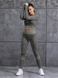 Themeisles Popular Long Sleeve Knitting Yoga Clothes